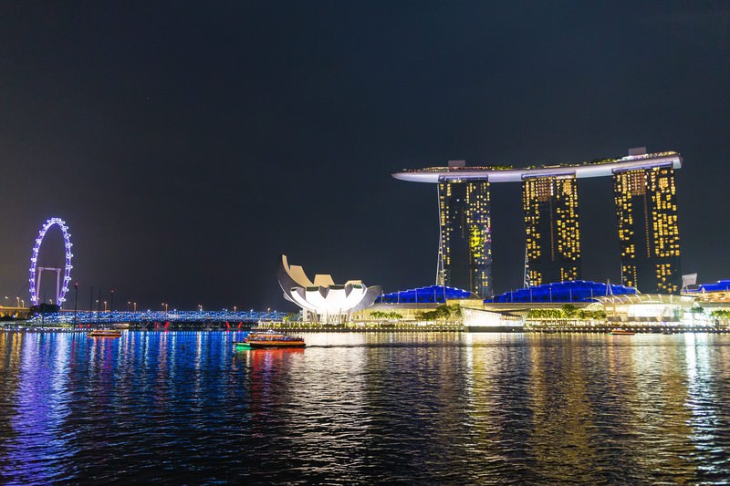 アジアを代表する経済都市、シンガポールの夜景